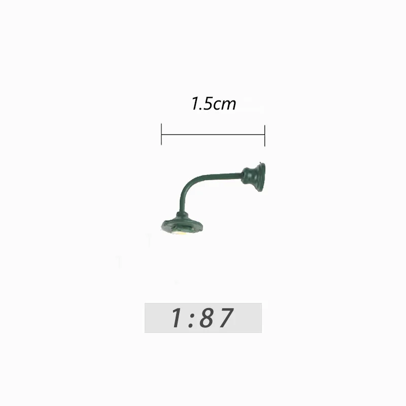 Miniatur HO Maßstab 1:87 Wandleuchte/LED-Licht Modellbausätze ABS + Metall Beleuchtungsmaterialien Diorama Zubehör 5 Teile/los