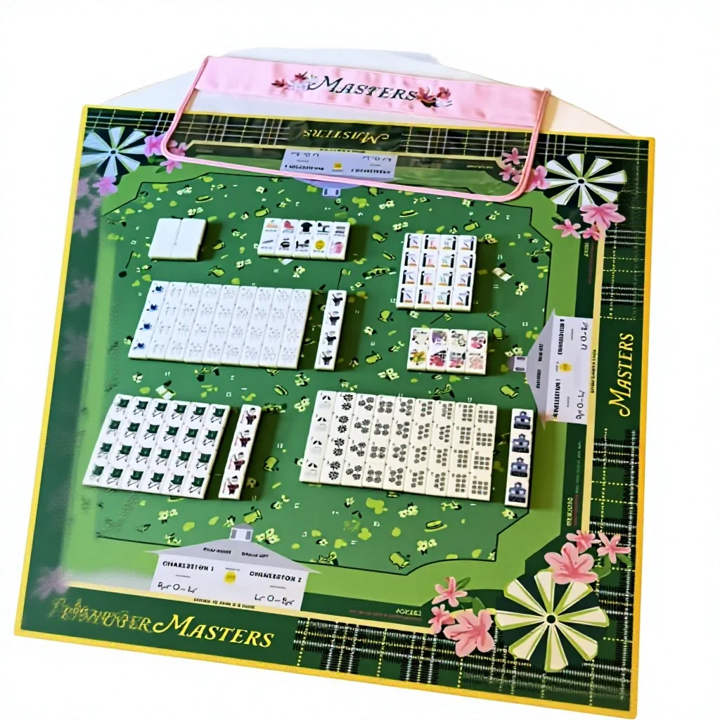 Luxury Portable Golf Masters American Mahjong Tiles HaloOne 160 Pcs Engraved Acrylic Mahjong Set with Designer Bag Non-slip Mat