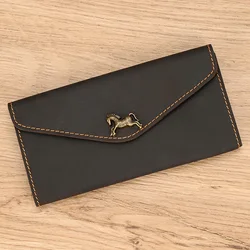 Evelope Wallet Leather Long Wallet Brand Designer Cowhide Wallets For Men Woman Cow Leather Birthday Gift Purse For Man Father
