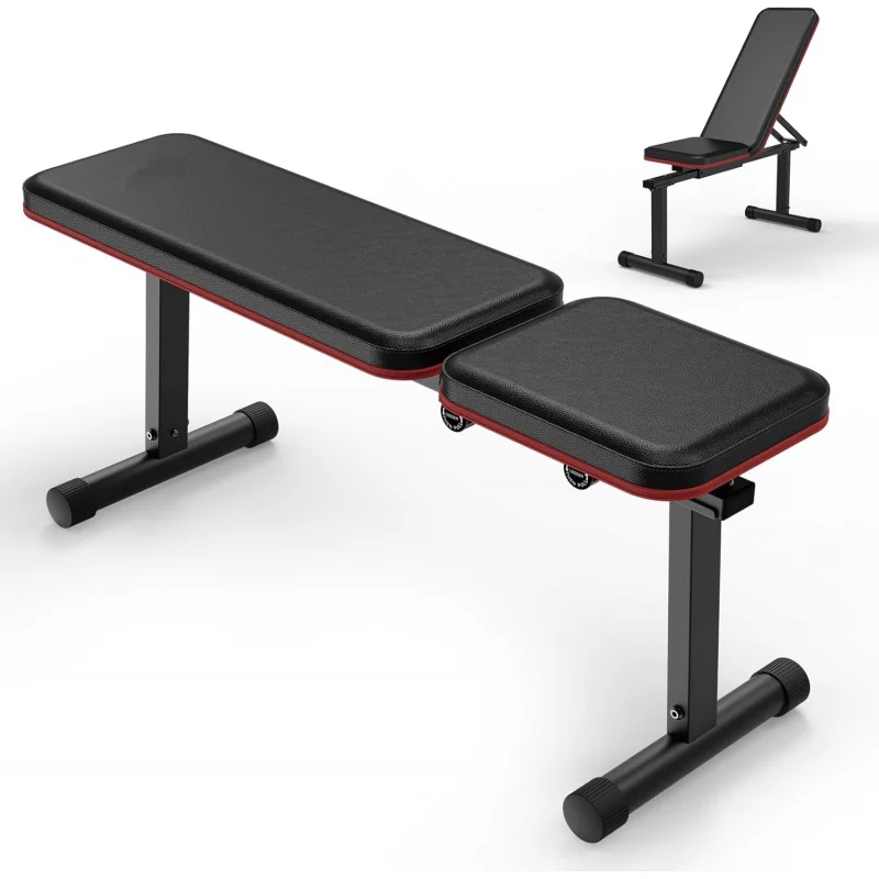 

Flat Weight Bench, Adjustable Strength Training Bench, Workout Bench for Home Gym, Multifunctional Exercise Bench