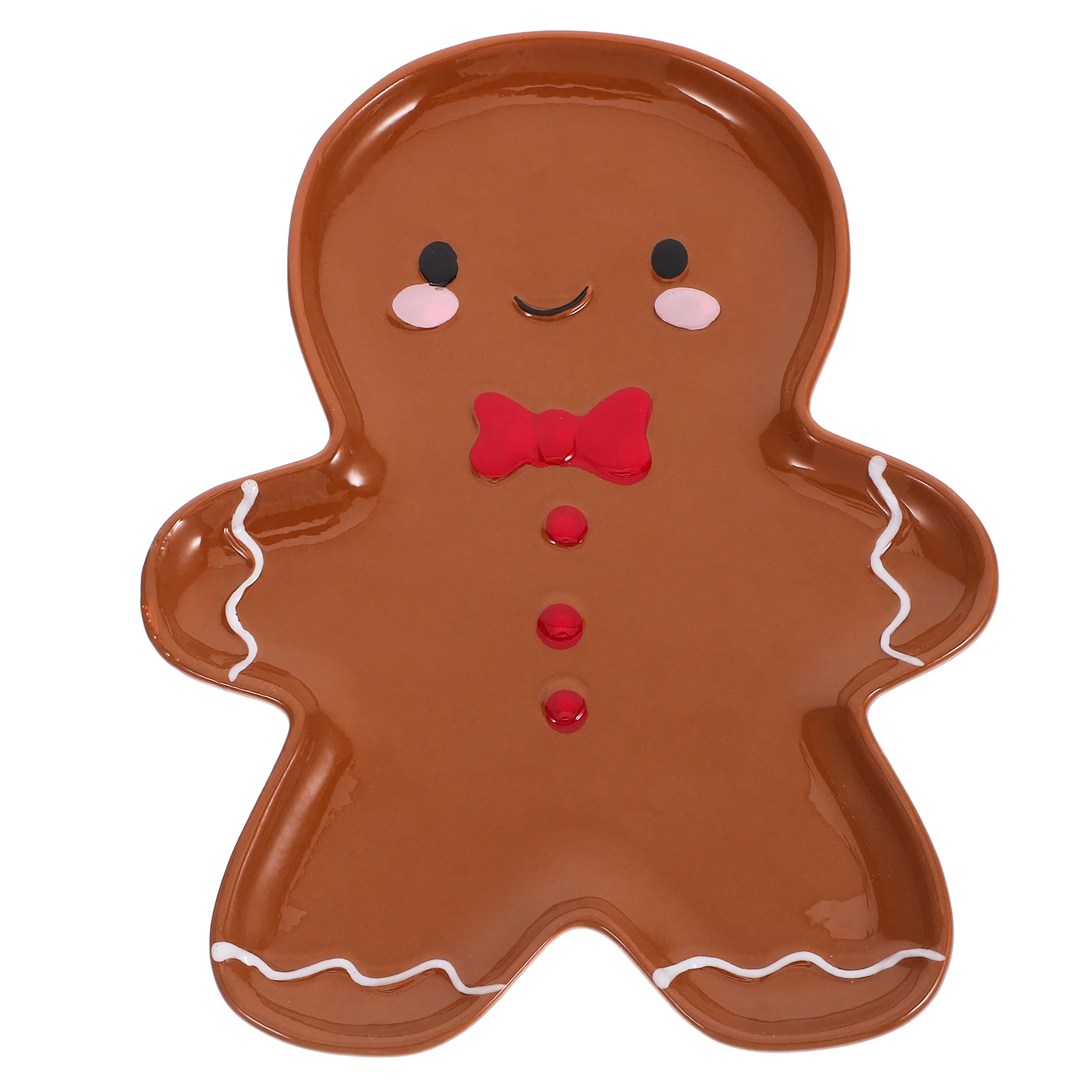 Christmas Tableware Plates Gingerbread Decor Holiday Themed Nut Party Favors Ceramics Platter Snacks Nuts Trays Cookie