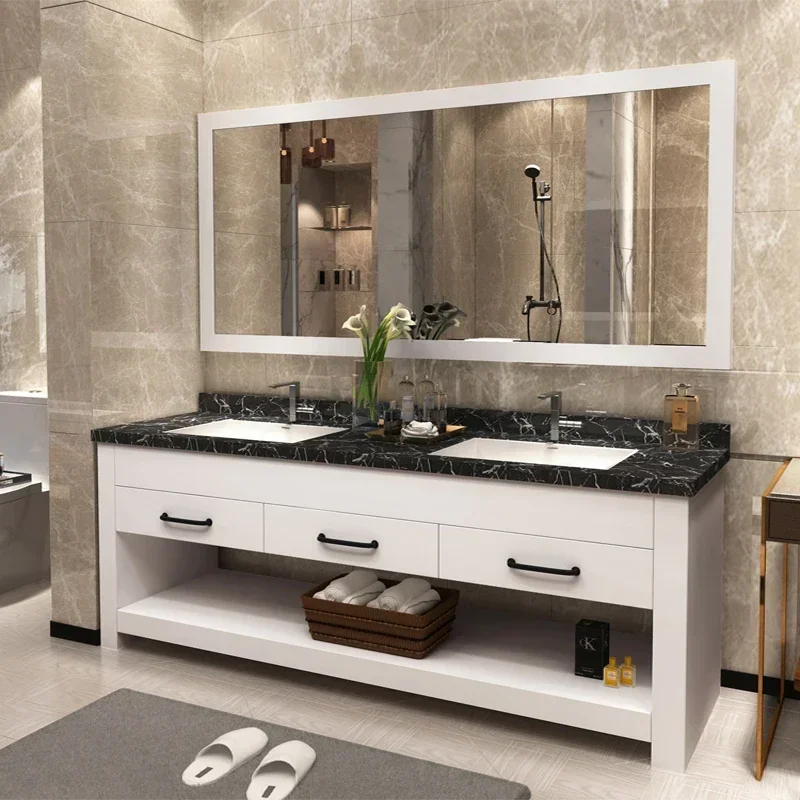 

Nordic Bathroom Cabinet Pieces Of Bathroom Furniture Modern Floor-to-ceiling Toilet Wash Face Hand Wash Basin Cabinet