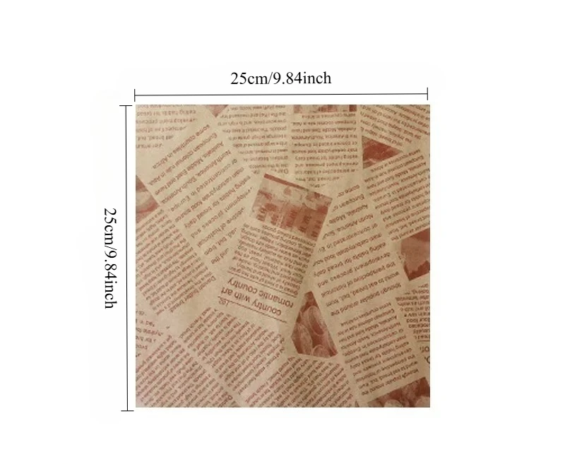 100/300 Stuks Oliebestendig Papier Voor Inpakken Burger Brood Gebakken Voedsel Sandwich Verpakking Friteuse Air Bakpapier Plaat Accessoires