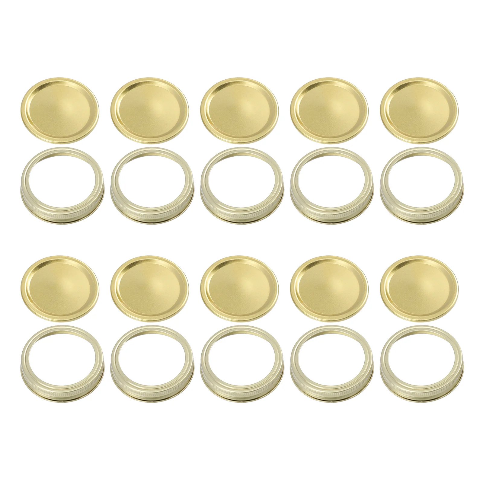 

Reusable Canning Caps Jar Lids Tinplate Covers Leak Proof Regular Mouth Sealing Discs Split Grade Durability