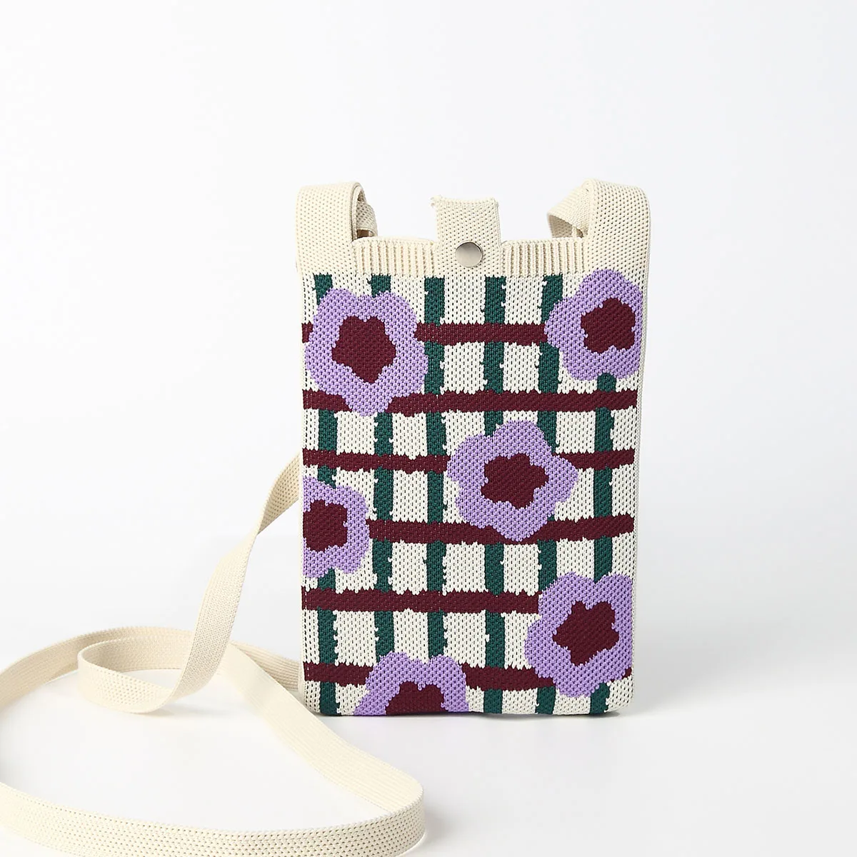 

Retro Flower Cross-Body Mobile Phone Bag, Exquisite and Compact, Carry Mobile Phone Lipstick Key with You, Suitable for Ladies, Female College Students and Children to Use Outdoors, Fashionable and Versatile