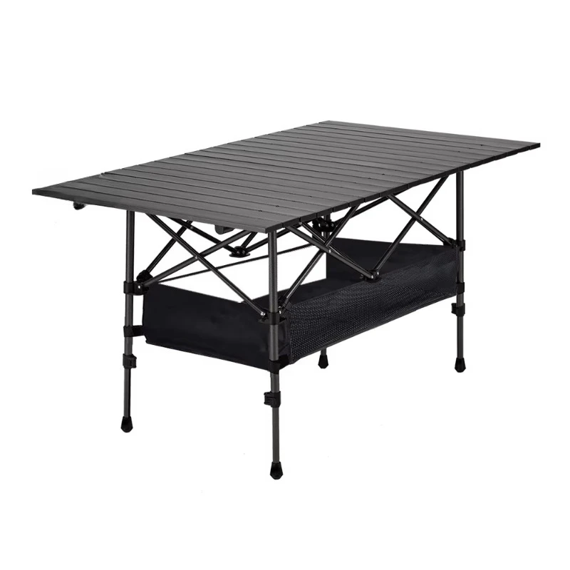 

Outdoor picnic folding table folding camping table height adjustable collapsible cooking barbecue grill table