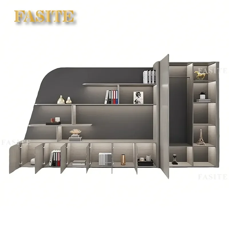 For Silver Sandalwood High End Office Furniture Boss File Storage Cabinet General Manager Office Document Organizer Durable