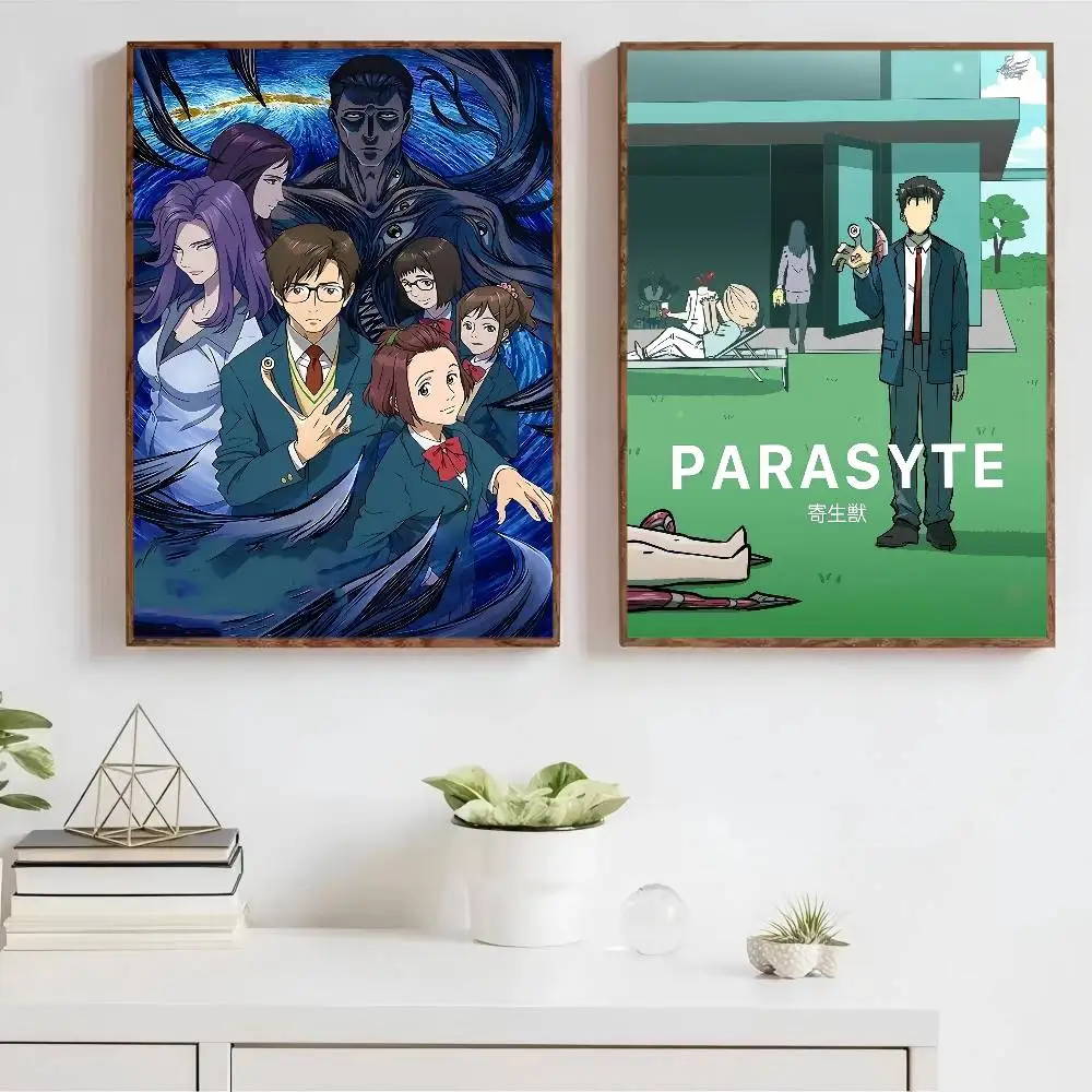 ملصق فني ذاتي اللصق من Parasyte، مطبوع عليه ورق أبيض، ملصقات فنية لديكور المنزل