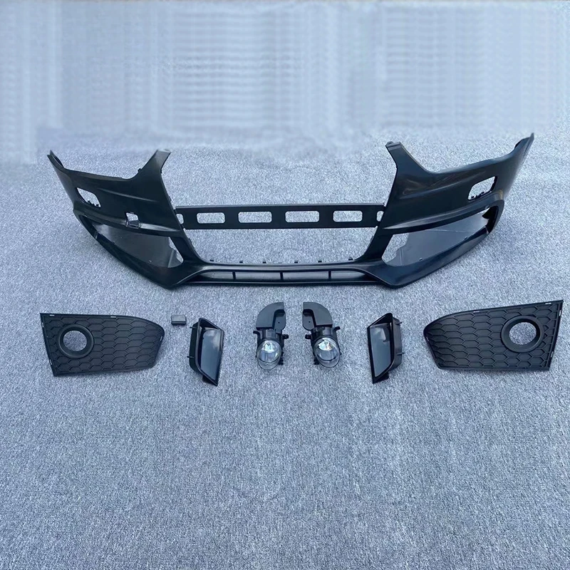 Factory Direct  Fog Lamp Car Bodykit With Grill Carbon Lip Front Bumper