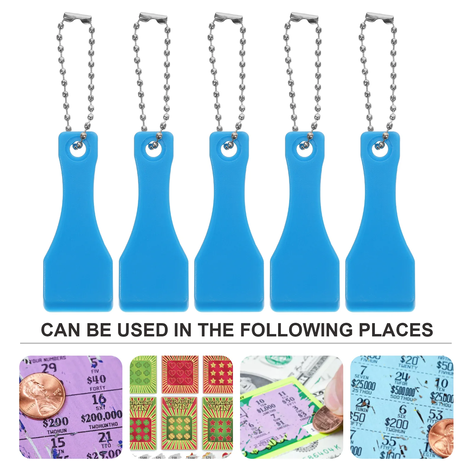 10 Pcs Lottery Scraper Ticket Tools Tickets Scratcher Paint Cards Plastic Small off for