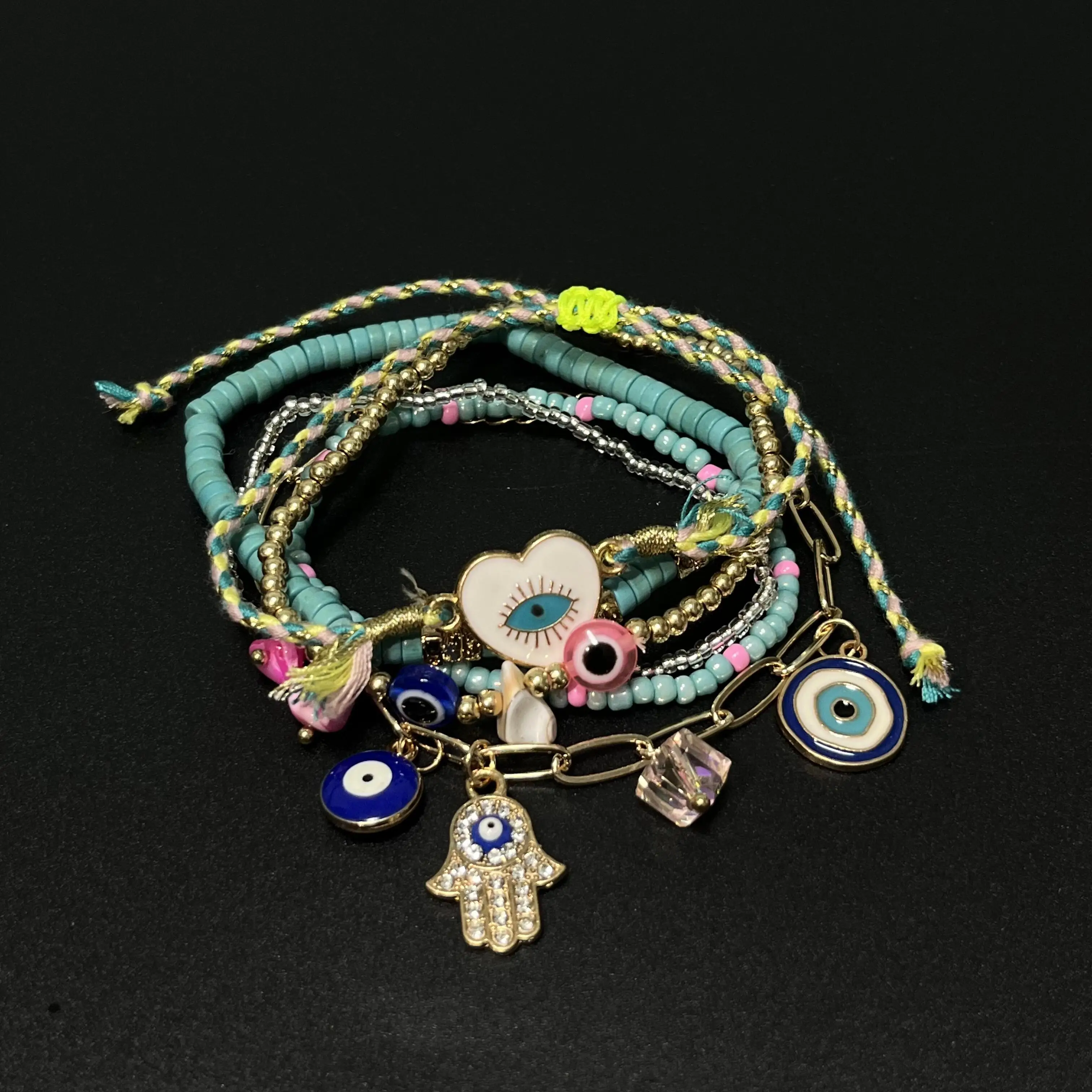 Bracciale versatile per tessitura di perline del mondo delle fiabe da 6 pezzi. Bracciale versatile per accessori per braccialetti da ragazza