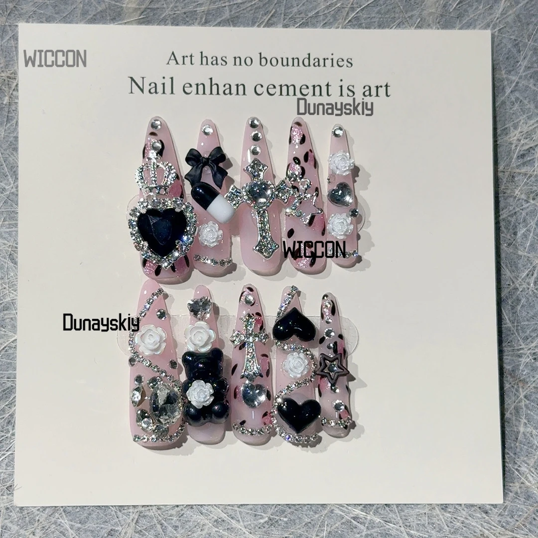 Jirai Kei Cool Kawaii Japanese Y2K Cosplay Costumes Accessions Cute Nails Pink Black Cool Party Daily Halloween Cosplay