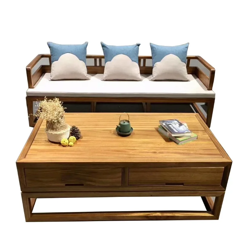 

New Chinese South American walnut solid wood sofa combination three people