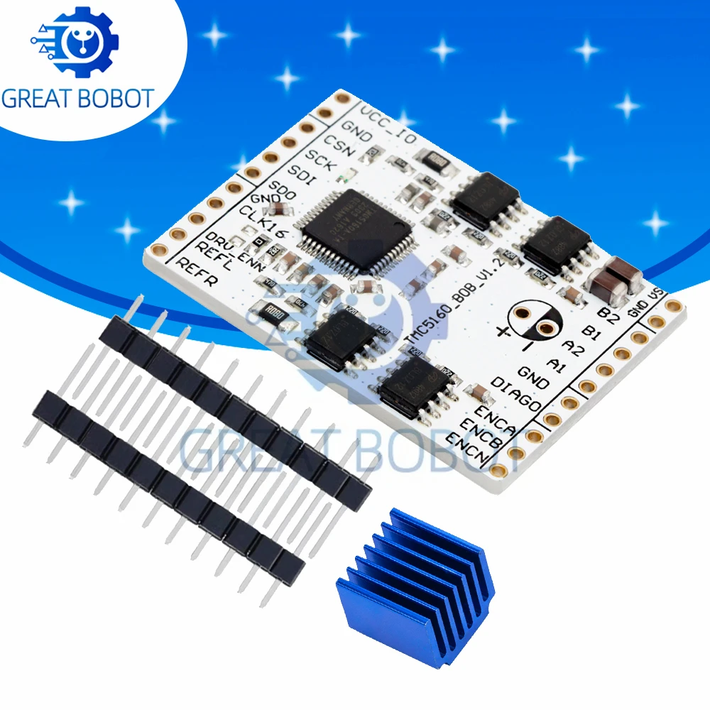 3D Printer Parts TMC5160TA-V1.0 BOB High Power Stepper Motor Driver TMC5160 StepStick Super Silent with StealthChop/SpreadCycle