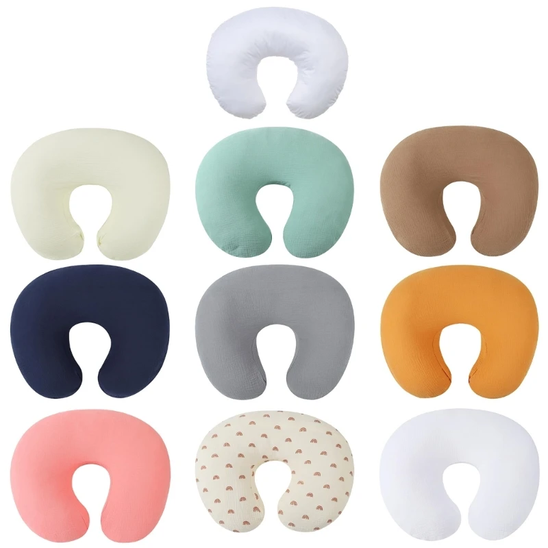 

Infant Sleep Pillow Slipcover Soft & Breathable Pillow Cover Stretchable Baby Breastfeeding Pillowcase Protectors Liner