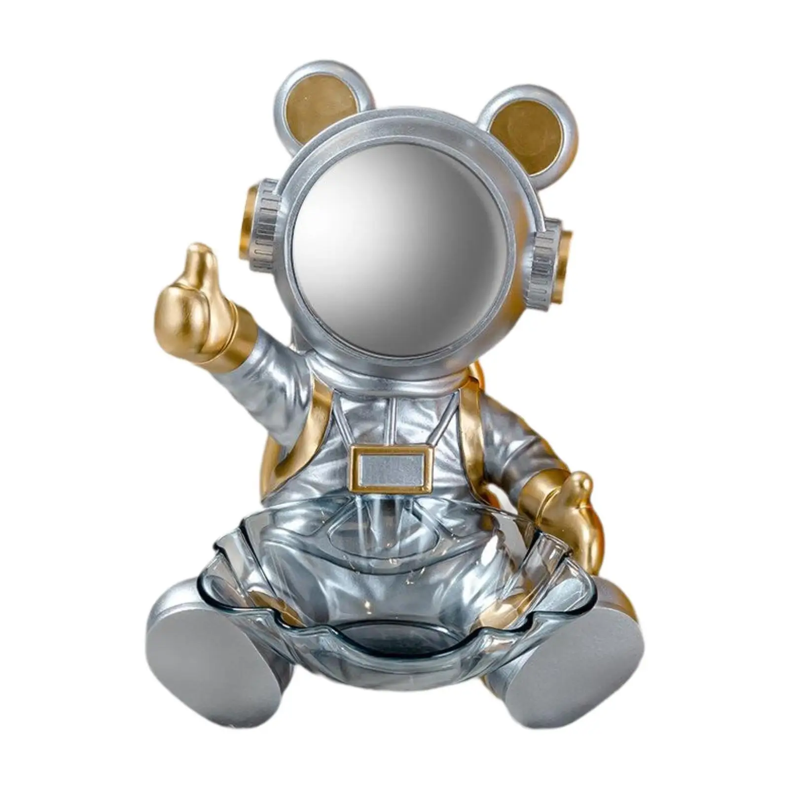 

Astronaut Statue Desk Storage Tray Decorative Figurine for Office Bookshelf