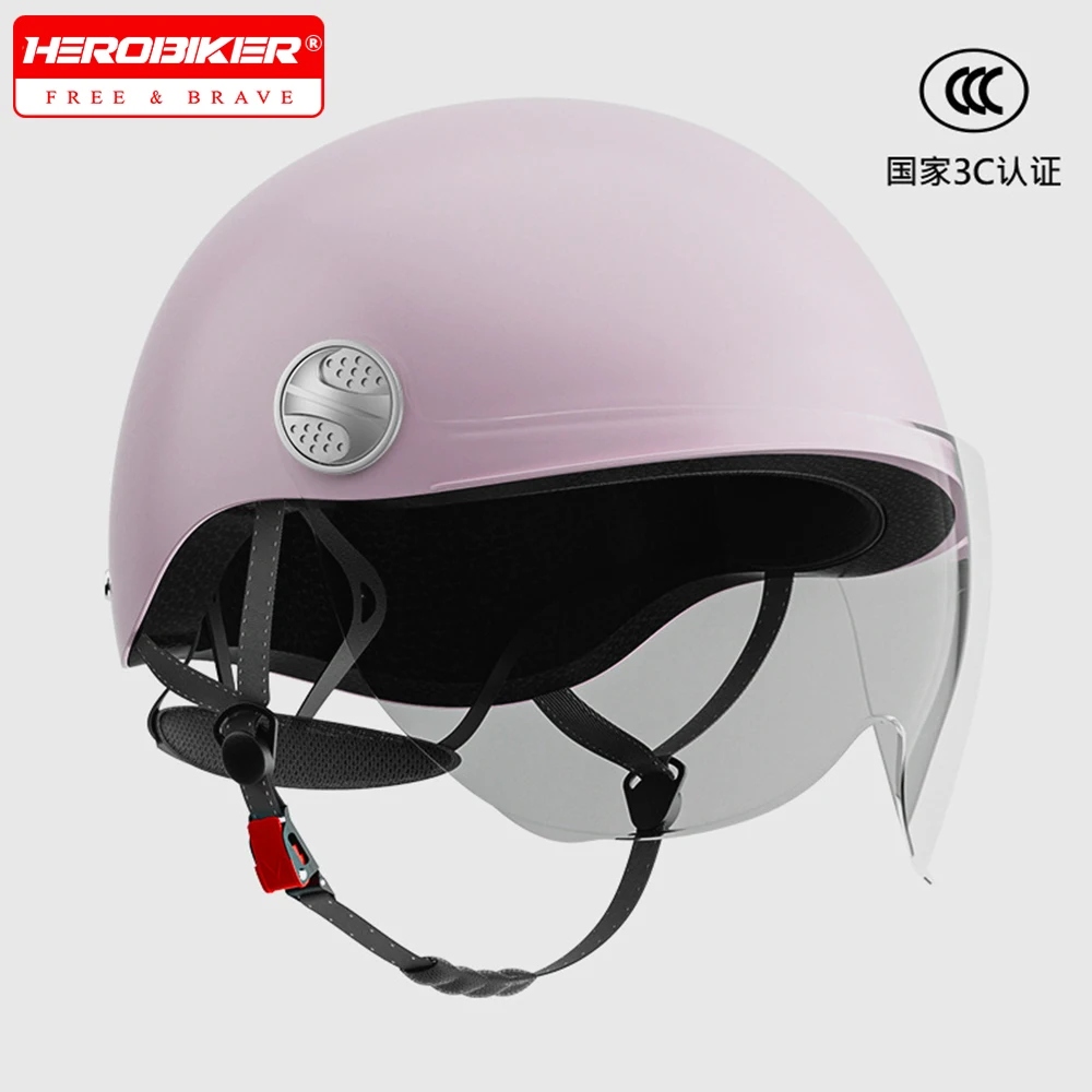 

Lightweight DOT Motorcycle Helmet Men Woman Electric Scooter Motorbike Half Helmet With HD Visor Casco Moto Head Protection