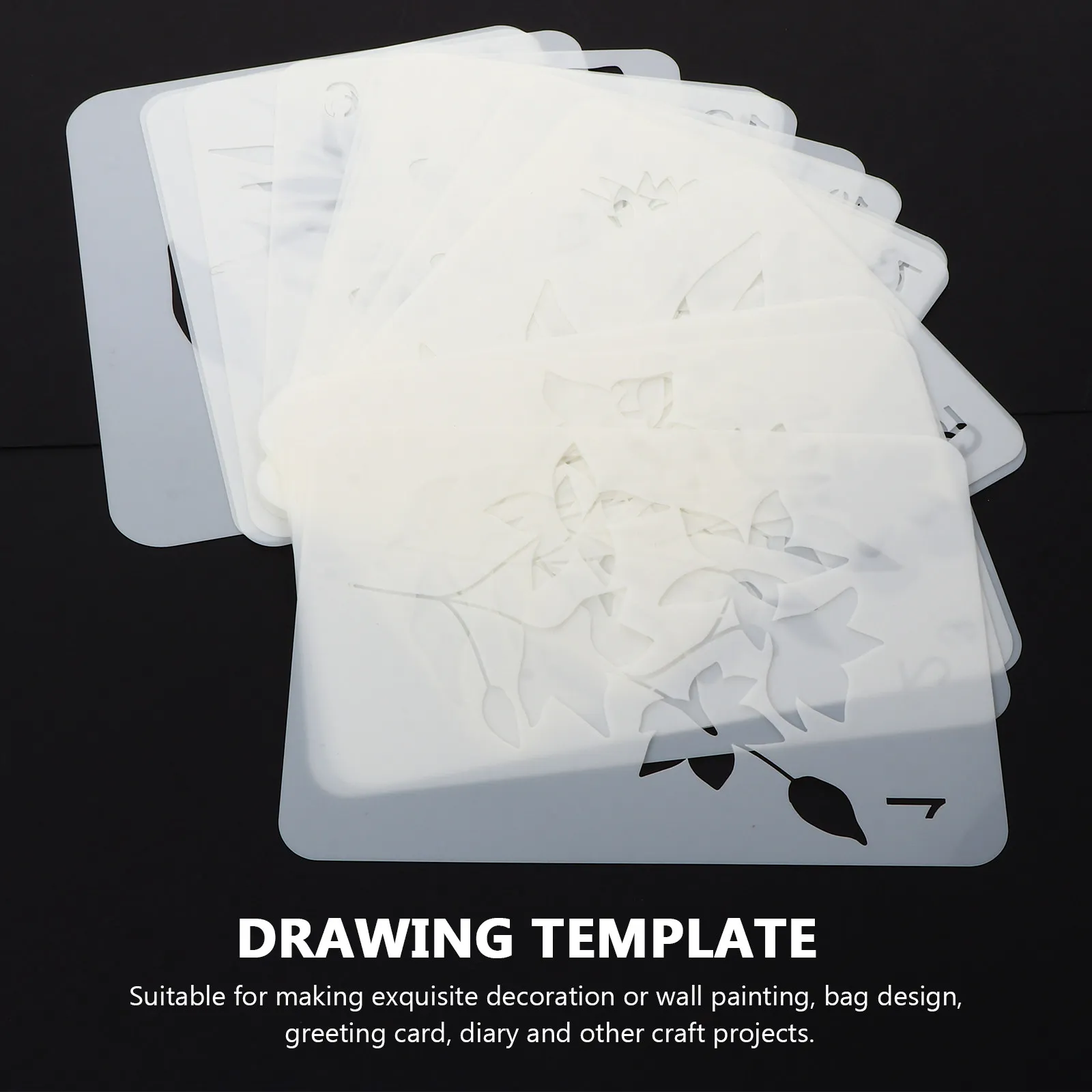 

Трафареты для рисования цветов и растений, многоразовые шаблоны для творчества, инструменты для рисования своими руками, ПЭТ-пленка