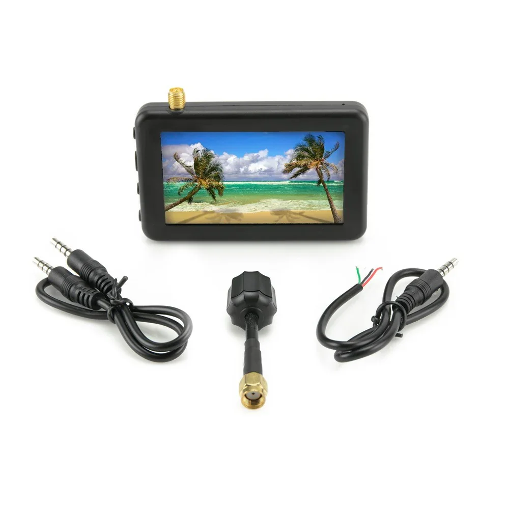 Micro 5.8G 40CH 3 Inch LCD 480x320 Auto Search FPV Monitor Build-in Battery For RC Multicopter FPV Drone Part  And vtol drone