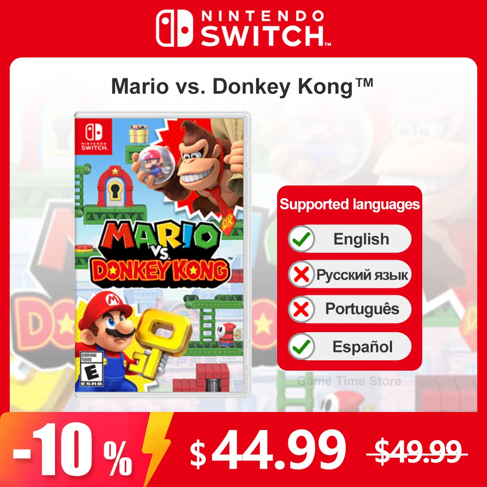 Игра Nintendo Switch «Mario vs. Donkey Kong», 100% г., новая игра-головоломка с карточками, жанр, поддержка 1-2 игроков для Nintendo Switch