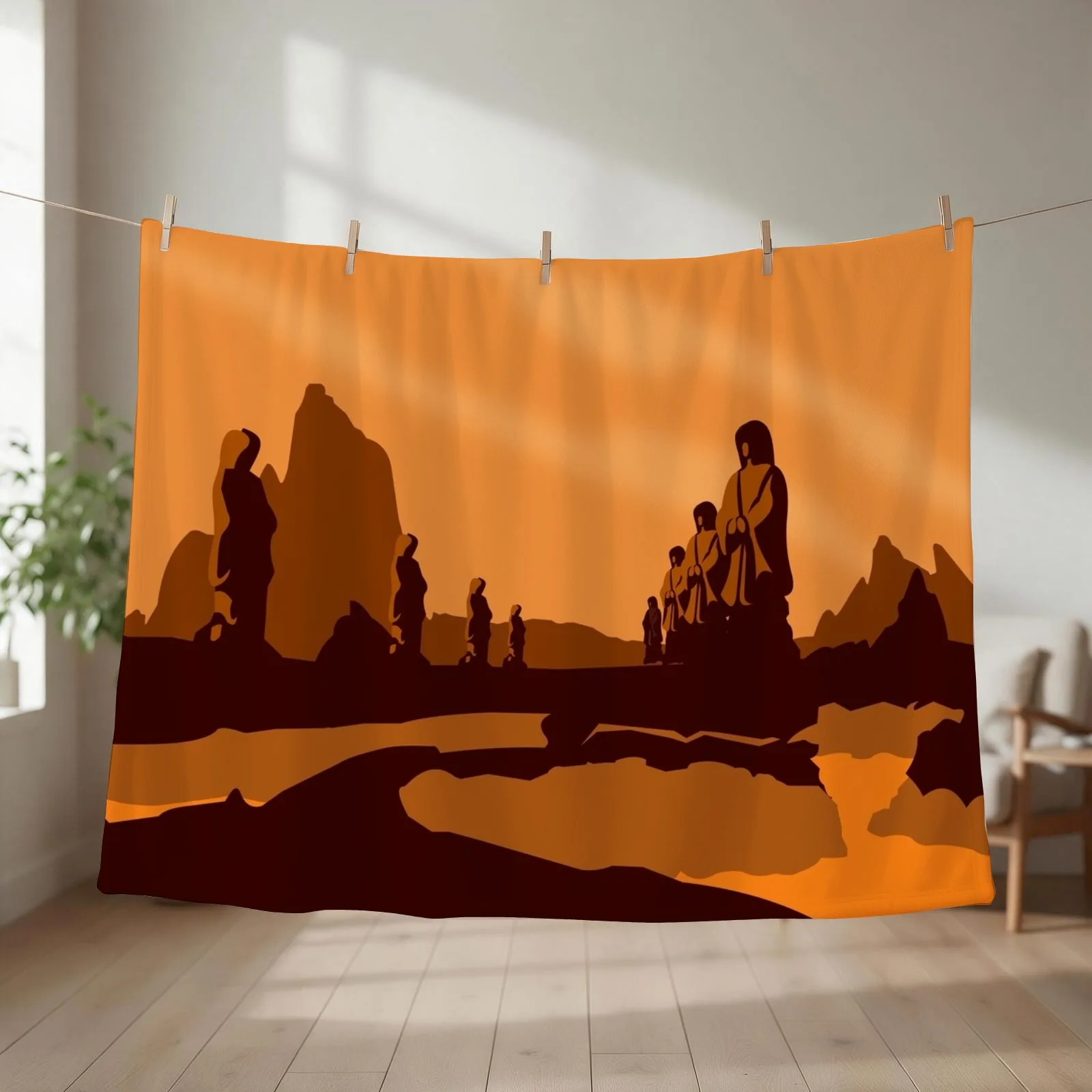 Vulcan Travel Poster Throw Blanket Tourist blankets and throws Cute for sofa Blankets
