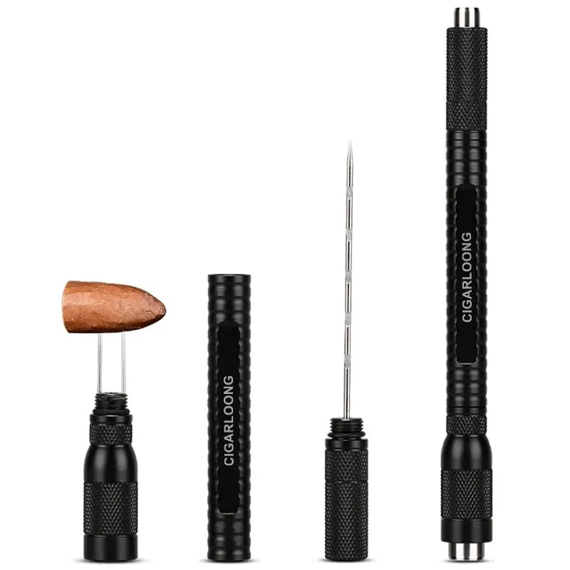 

Double-Headed Drill Cigar Punch Needle Portable Cigar Scissors Cigar Hole Opener Gift Box Packaged Smoke Accessories