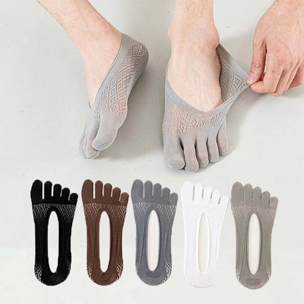 Chaussettes à tube court absorbant la sueur pour hommes et femmes, bonneterie de sport à cinq doigts, chaussettes Parker fendues, chaussettes fines d'été