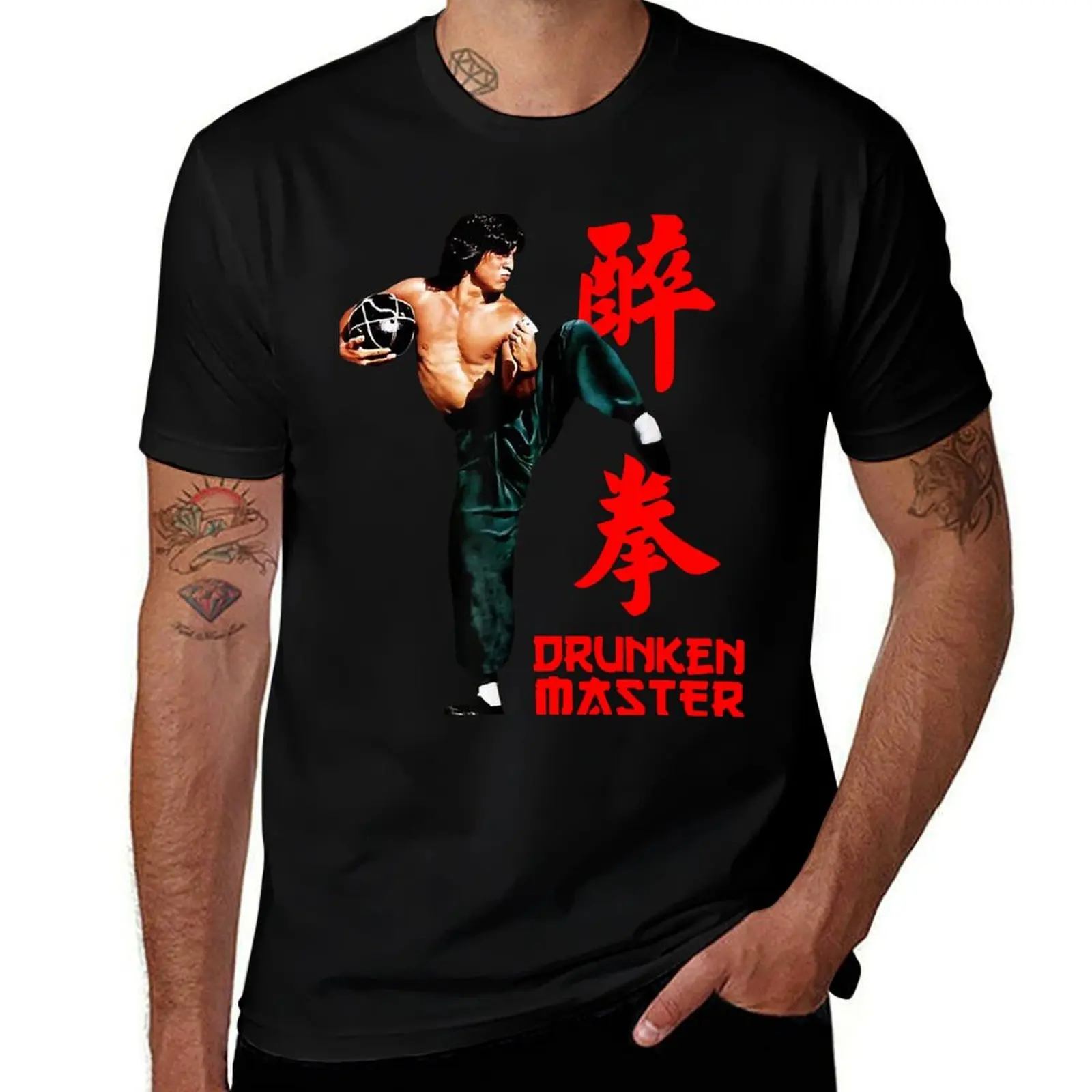 

Drunken Master Jackie Chan, design E T-Shirt t shirt for man 100 percent cotton man tshirt T-Shirt