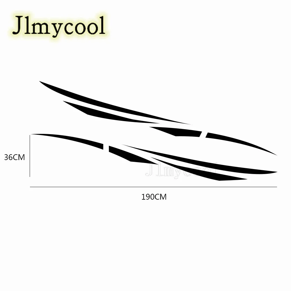 2pcs Simple Car Stickers Auto Both Side Stripe Body Vinyl Film Decals Wrap Car Racing Automobiles Tuning Stickers
