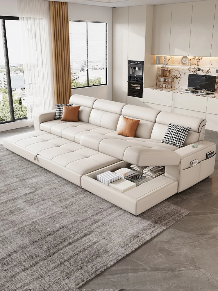 Cream Wind Sofa Living Room Small Apartment Folding Sofa Bed Dual-purpose Cat Scratching  Retractable Storage