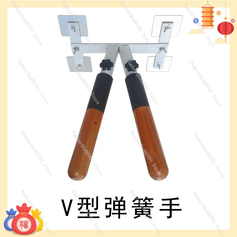 Wooden Dummy Wall Mounted Martial Arts Training Equipment with Leg Catcher Wing Chun Adjustable Spring Punching Post