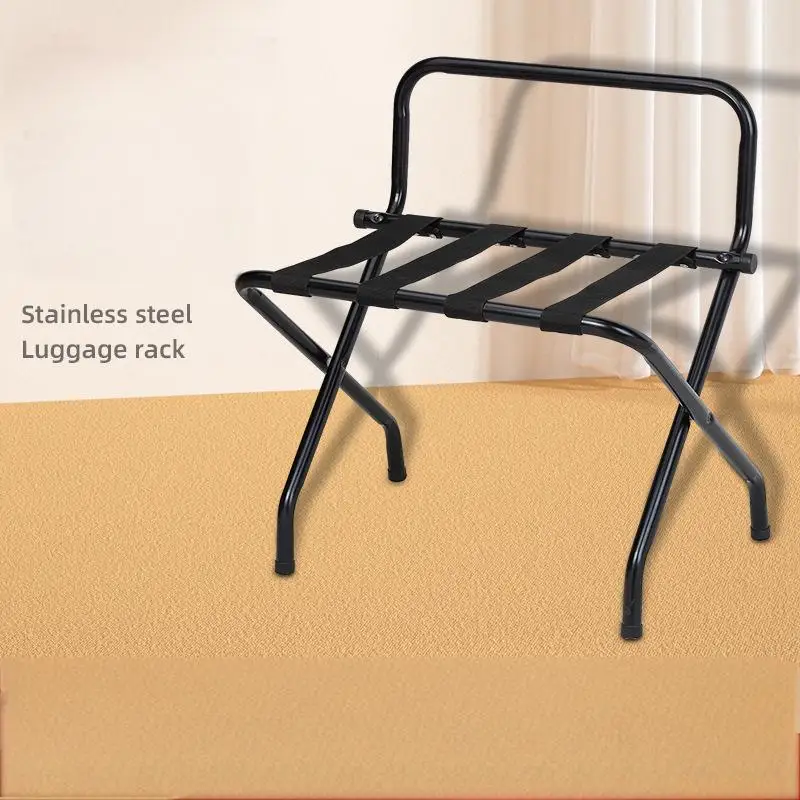 

Hot Selling Hotel Room Stainless Steel Luggage Rack Hotel Luggage Counter Luggage Foldable Storage Rack luggage rack