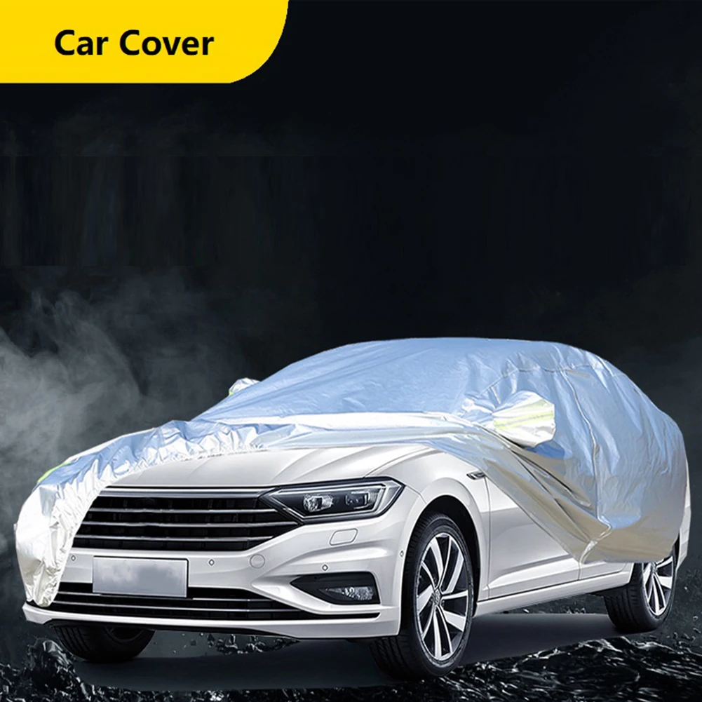 Car Cover Outdoor Protection Full Exterior Snow Cover Sunshade Dustproof Protection Cover Universal for Hatchback Sedan SUV