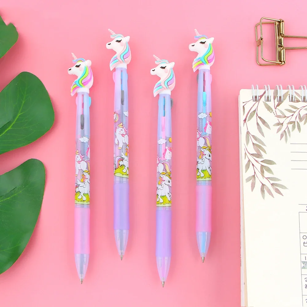 2 Pcs/lot Kawaii Cute Unicorn Cartoon 3 Colors Ballpoint Pen School Office Supply Gift Stationery Kids For Study Birthday Gifts