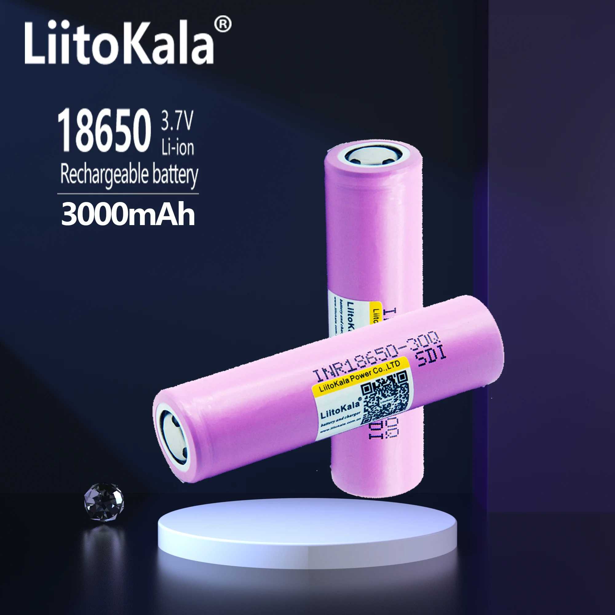Hot LiitoKala HG2 30Q 18650 3000Mah 3.7V Discharge 18650แบตเตอรี่30A แบบชาร์จไฟได้ท่อระบายน้ำแบตเตอรี่หรือกล่อง mod ไฟฉาย