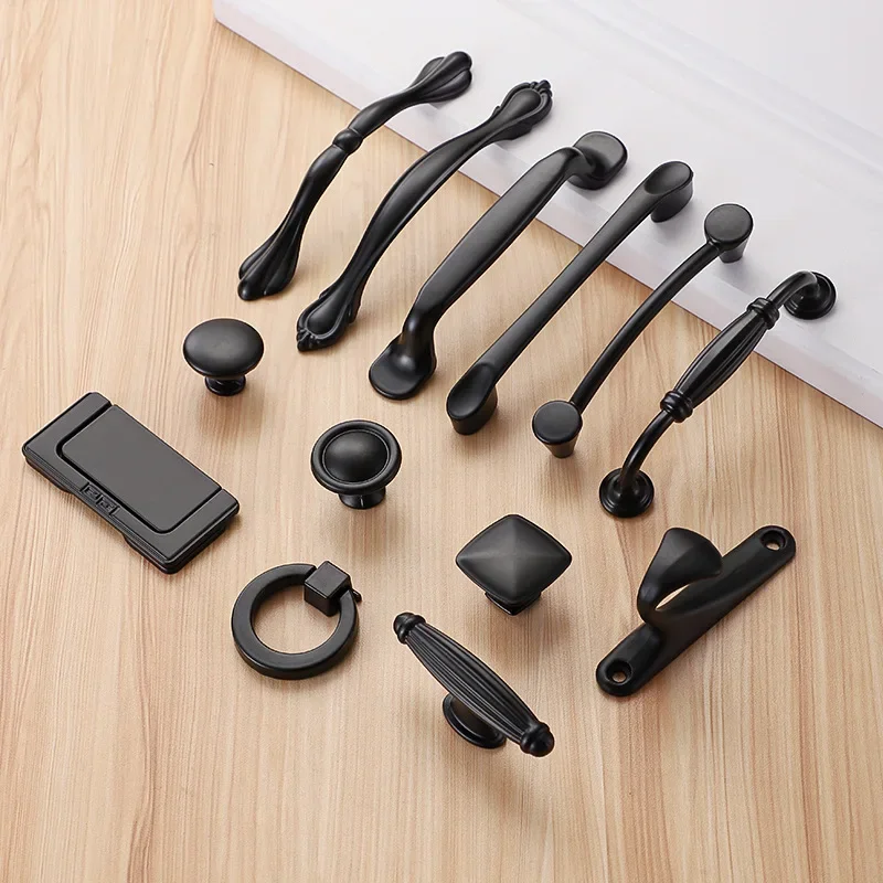 Furniture Cabinet Door Handle Cupboard Wardrobe Drawer Dresser Pulls Knob Pull 96 128mm Hole Kitchen Closet Door Knob Handles
