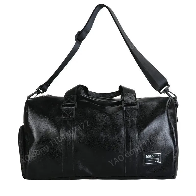 Yao dong moda bolsa de viagem de couro com sapatos pacote para homens e mulheres bagagem duffle saco esporte ginásio fitness bolsa masculina deve