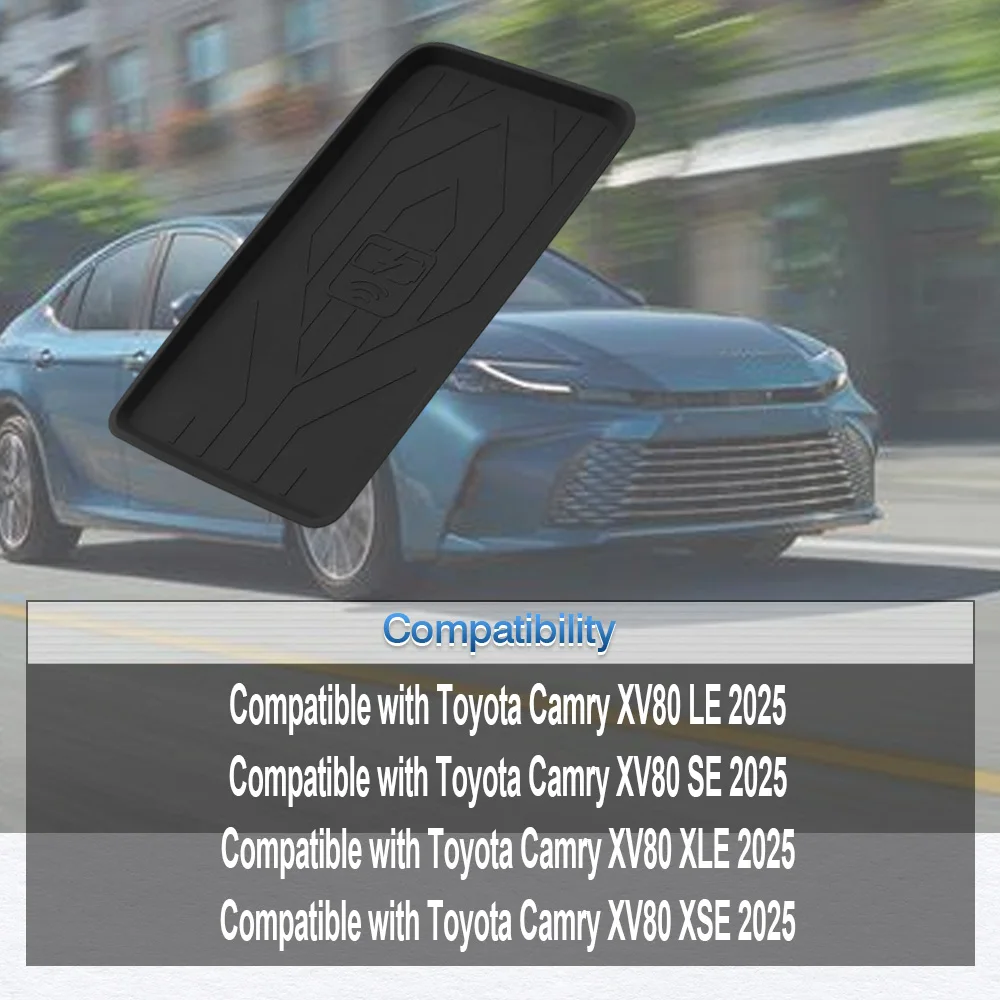 For Toyota Camry XV80 2025 Wireless Charging Mat Silicone Black Center Console Pad