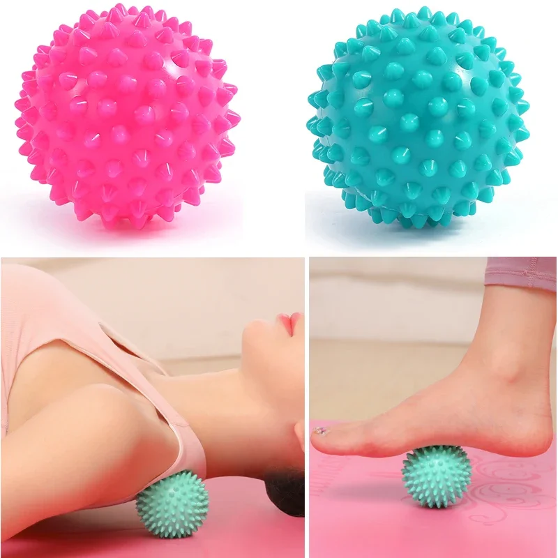 

Durable PVC Spiky Massage Ball Trigger Point Sport Fitness Hand Foot Pain Relief Plantar Fasciitis Reliever Hedgehog 7cm Balls