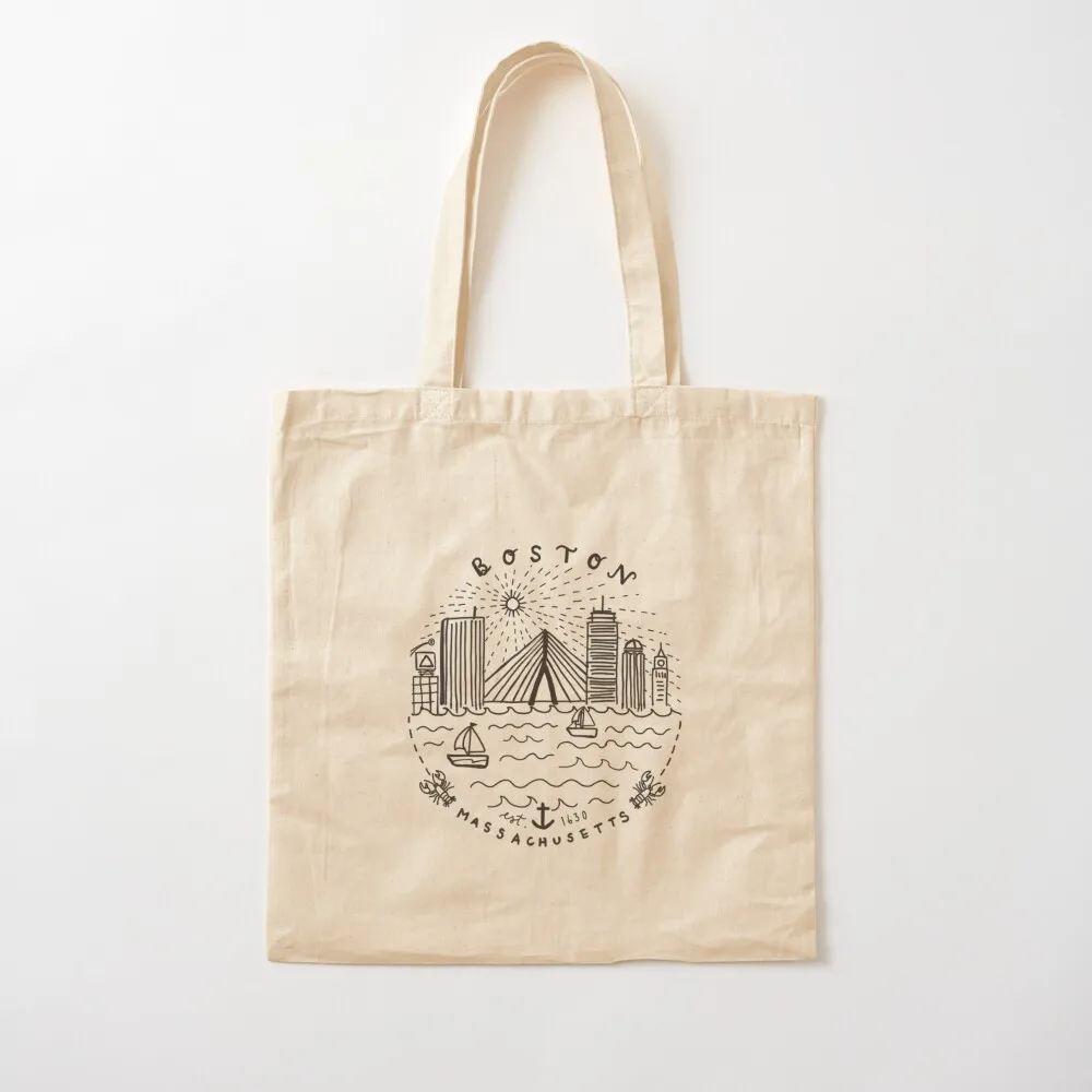 

Boston Mass Skyline Collage Tote Bag