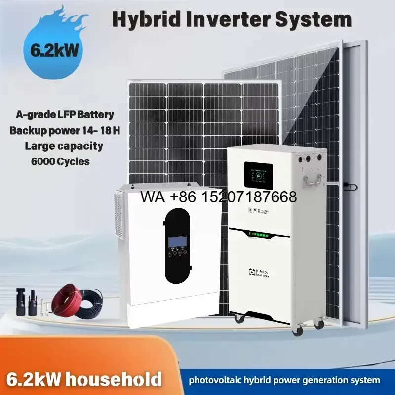 Wmwmnu for Wmwmnu Residential 3.5kW 6.2kW 10kW 11kW 12kW Hybrid Solar Energy Storage System with High Capacity LiFePO4