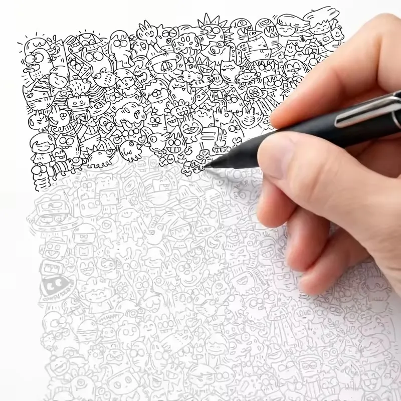 Beautifully Designed Graffiti Pattern for Copying and Coloring Decompression Drawing Book, Different Interesting Patterns