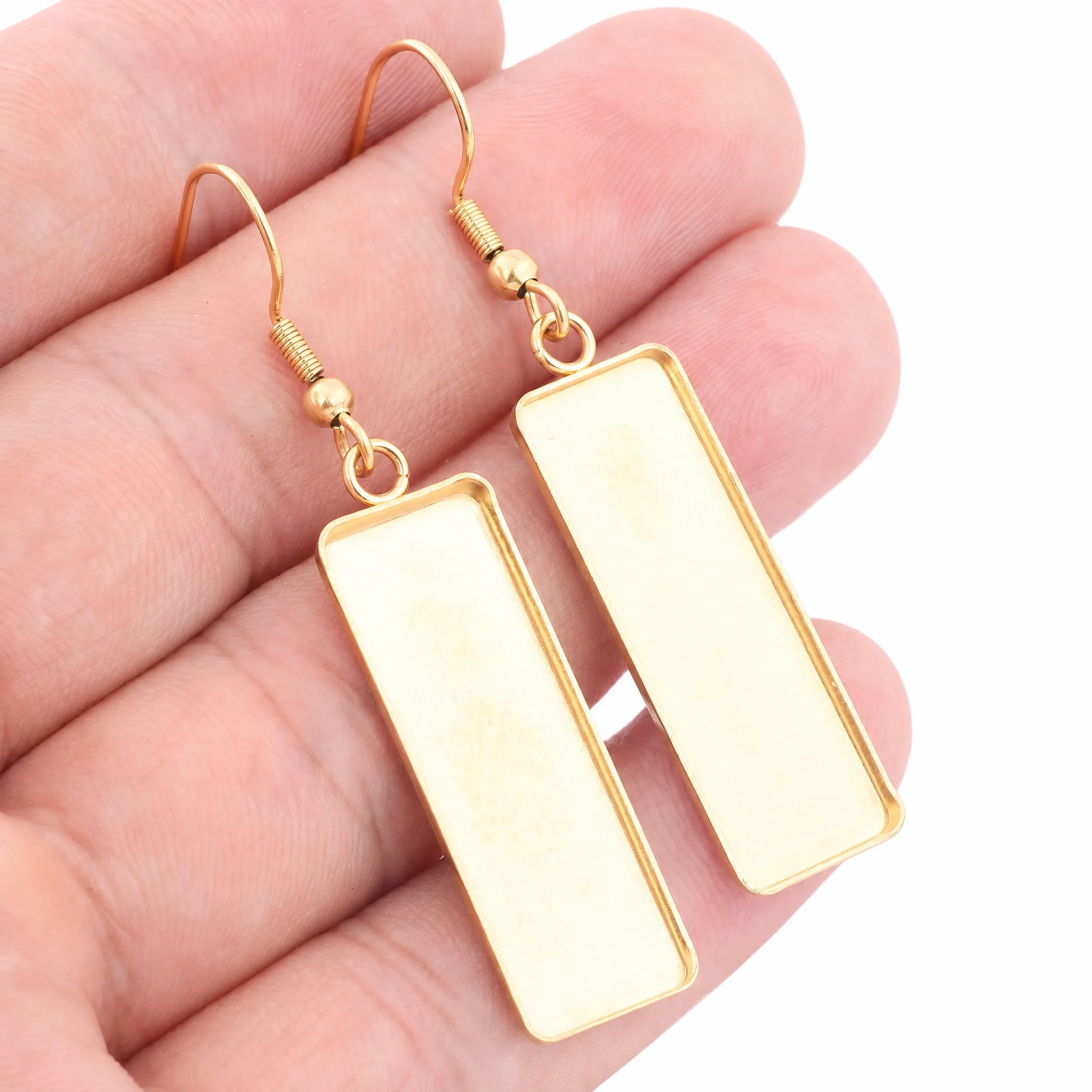 10pcs Stainless Steel Gold Pla - Jewelry Making Tray 评论和价格