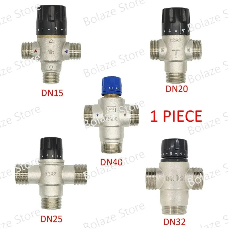 Thermostatic Mixing Valve Shower Mixer Hot Code Water 1/2 3/4 1 1-1/4 1-1/2 Inch for Faucet Shower Taps Kitchen Bathtub