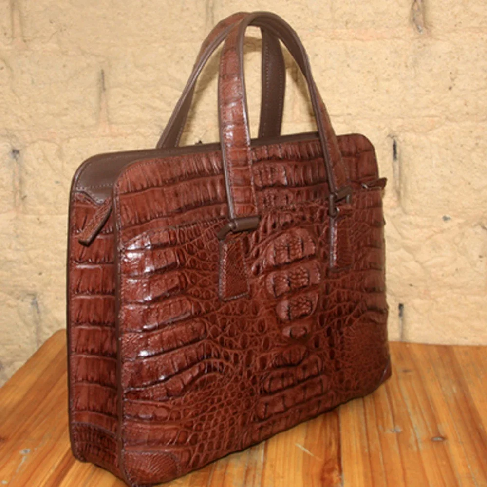 hulangzhishi new  crocodile  business  Men handbags male briefcase  fashion men Laptop bag  male handbag