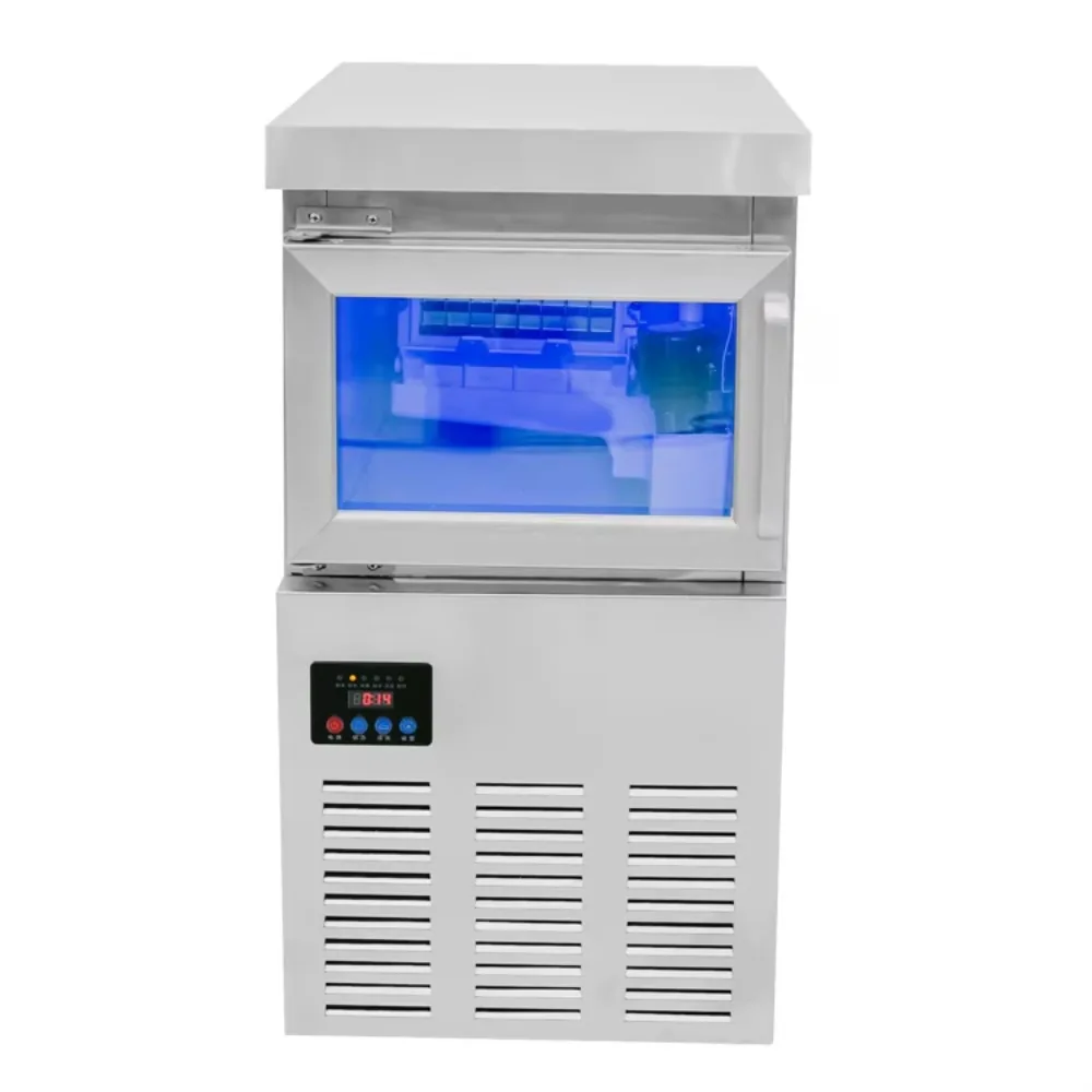 Commercial 36kg/24hr  Capacity Air Cooling Ice Maker Machine with Working Table for Home,school