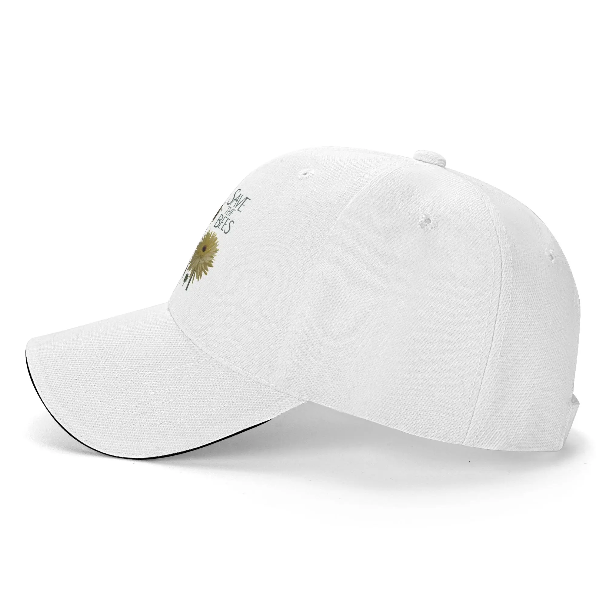 Save The Bees  Baseball Cap  Women Men Custom DIY Hip Hop Hats Summer y2k Cute Running Hippie Sun Visor Snapback Cap
