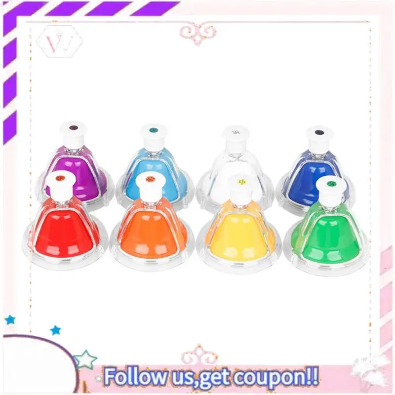 

Premium 8Pcs Hand Clocks Set, Diatonic Hand Clocks Hand Bell Set Bells Percussion Music Gift Toy Children's Melody Handbells Toy