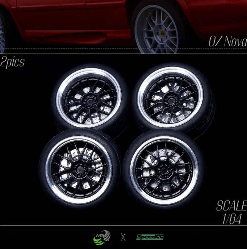 ล้อรถ SpeedCG ขนาด 1/64 ดัดแปลงดุมล้อ 95/66 10/11 มม. ล้อเรซิ่น ยางยาง เหมาะสำหรับรถโมเดลสเกล 1:64 ของเล่นเด็ก