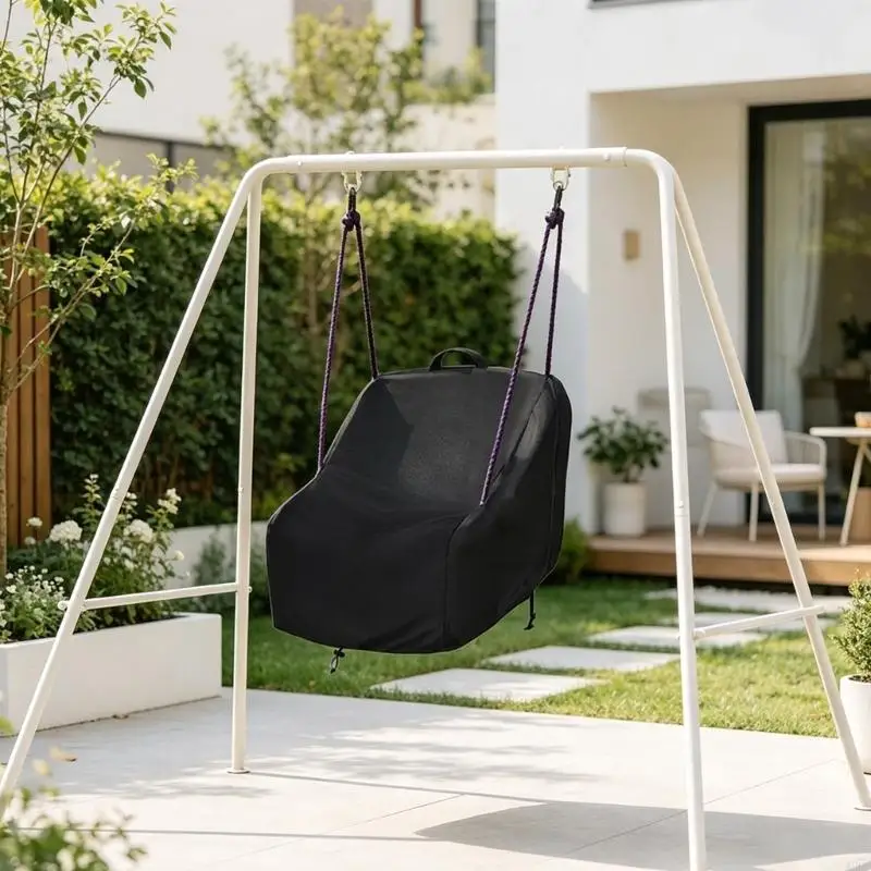 A2UB verstellbarer Babyschaukel-Sitzbezug aus 420D-Oxford-Gewebe mit elastischen Kanten, seilfester Kleinkind-Schaukelbezug für – Detail 7